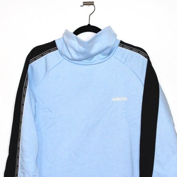 Adidas Logo Tape Funnel Neck Fleece Crop XLarge NWT - Picture 2 of 3